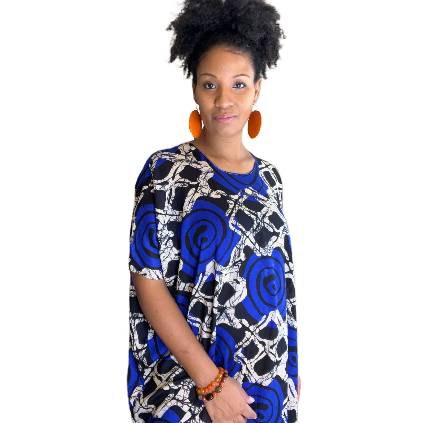 Deep Blue Love Kaftan Dress