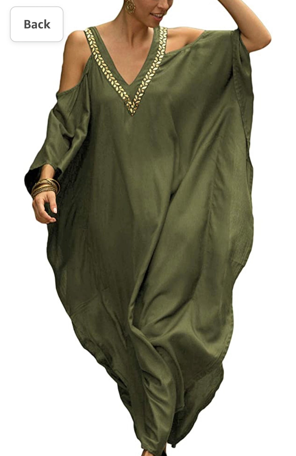 Gorgeous Off the Shoulder Kaftan Dress