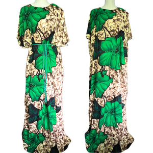 Green Lily Kaftan Dress