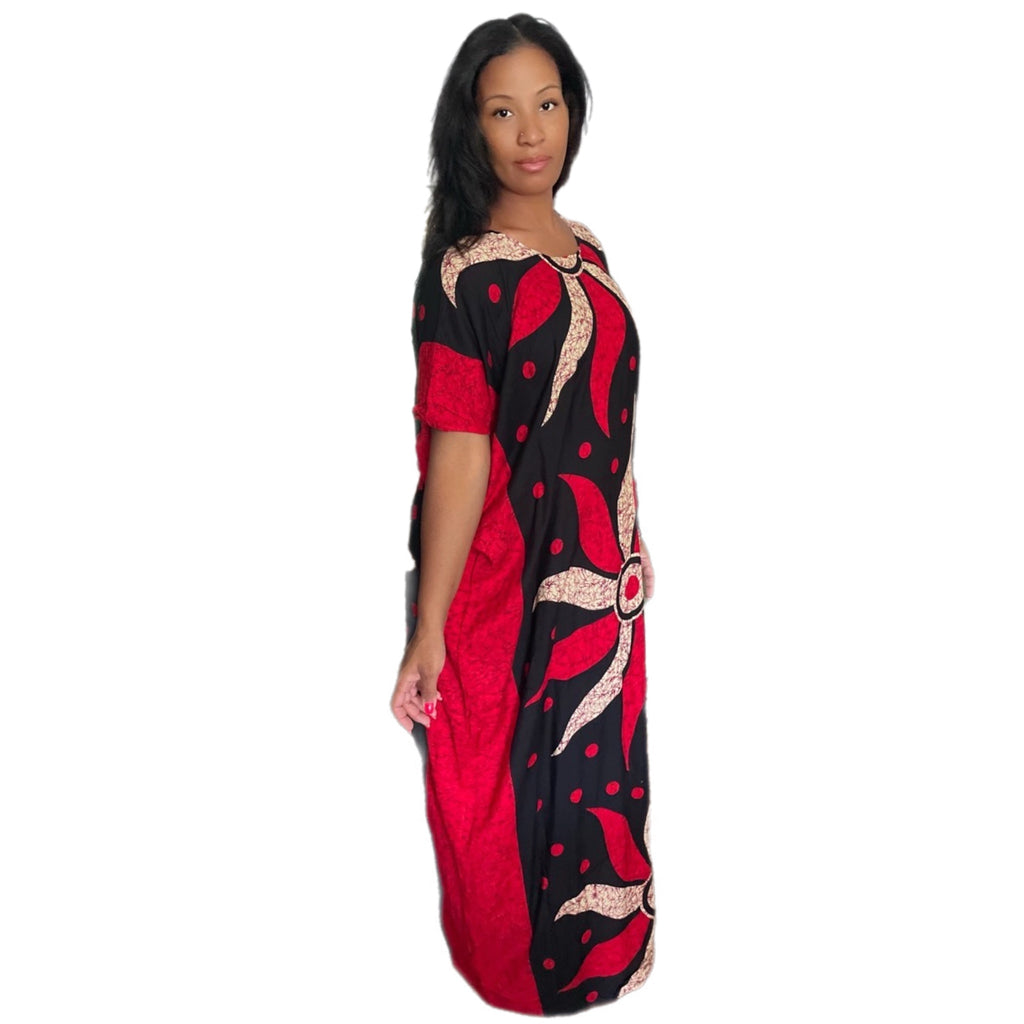Red Lily Kaftan Dress