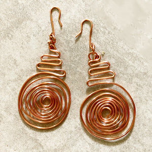 Spiral Copper Culture Earrings