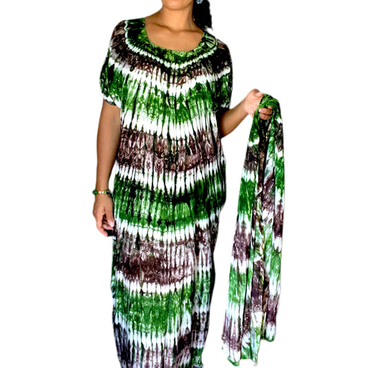 Natural flow Tie-Dye Kaftan