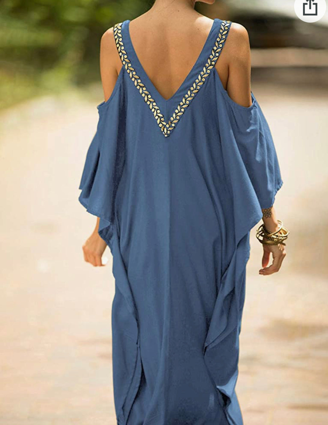 Gorgeous Off the Shoulder Kaftan Dress