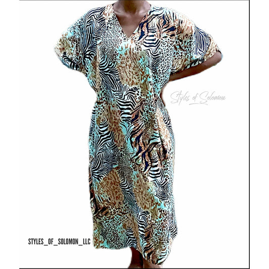 Zebra Animal Print Kaftan