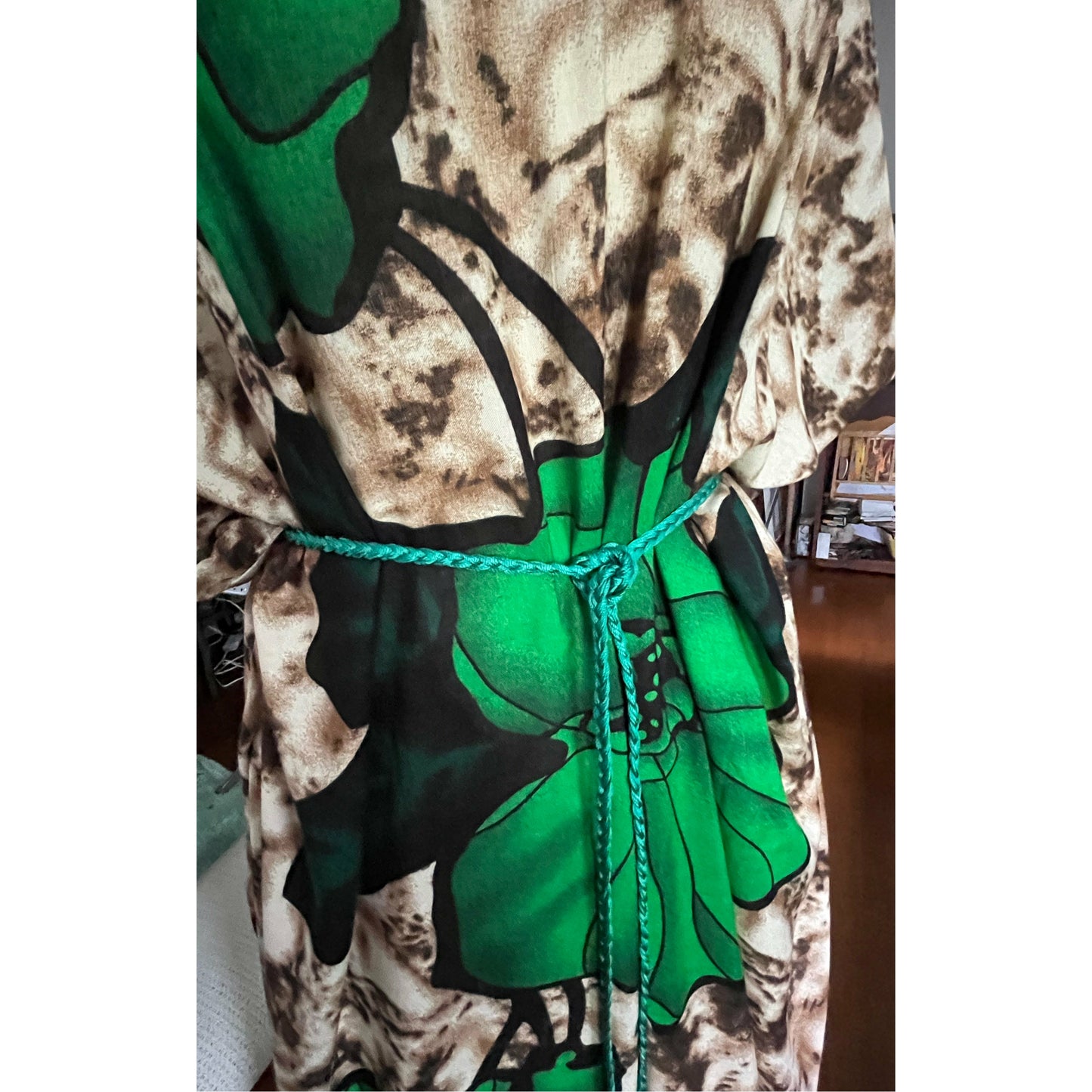 Green Lily Kaftan Dress