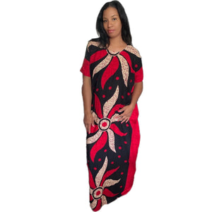 Red Lily Kaftan Dress